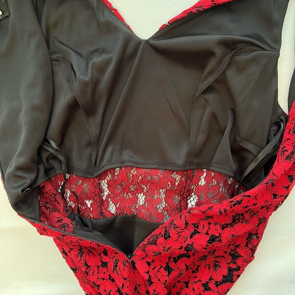 Alexia Admor Red Lace Fitted Dress - Picture 6 of 14